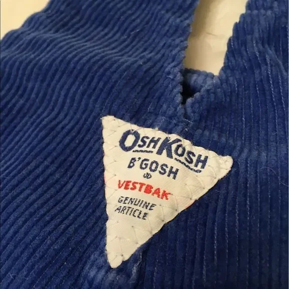 Vintage 80’s OshKosh B’Gosh Corduroy Overalls